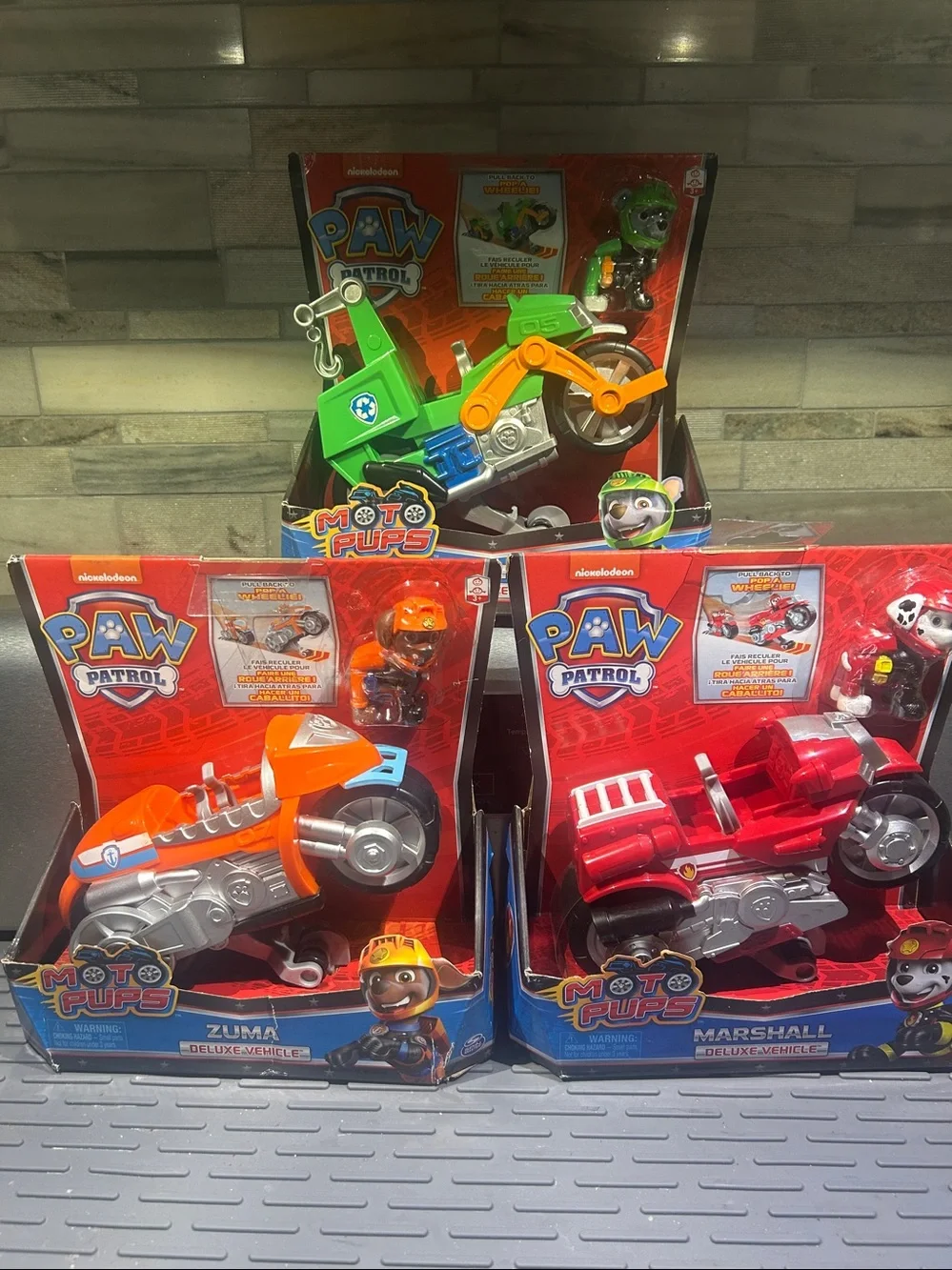 Paw Patrol Rescue Wheels Vehicles - Orange, Purple & Green Play Trucks